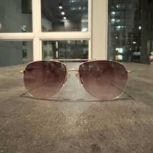 Fossil Gold Aviator Sunglasses